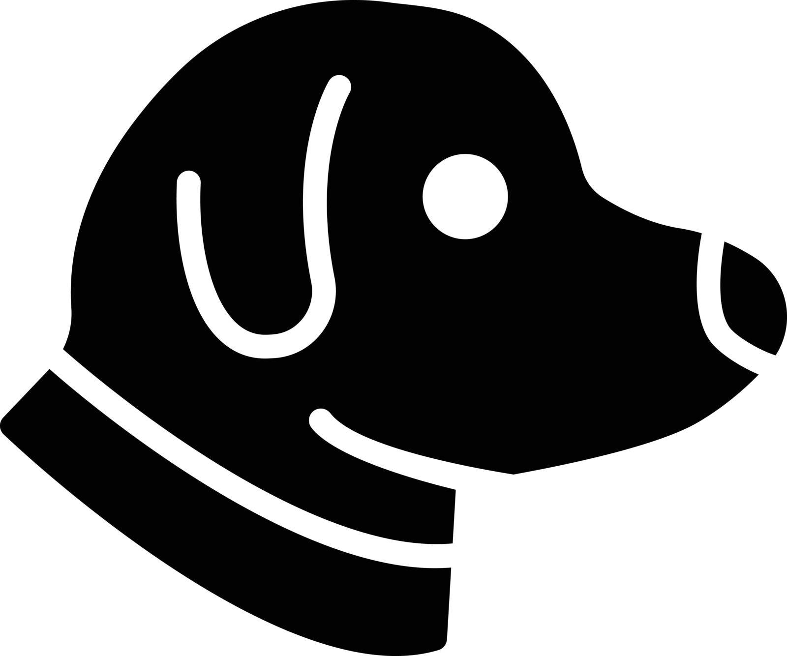 dog vector glyph flat icon