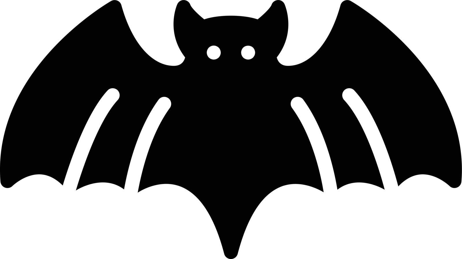 bat vector glyph flat icon