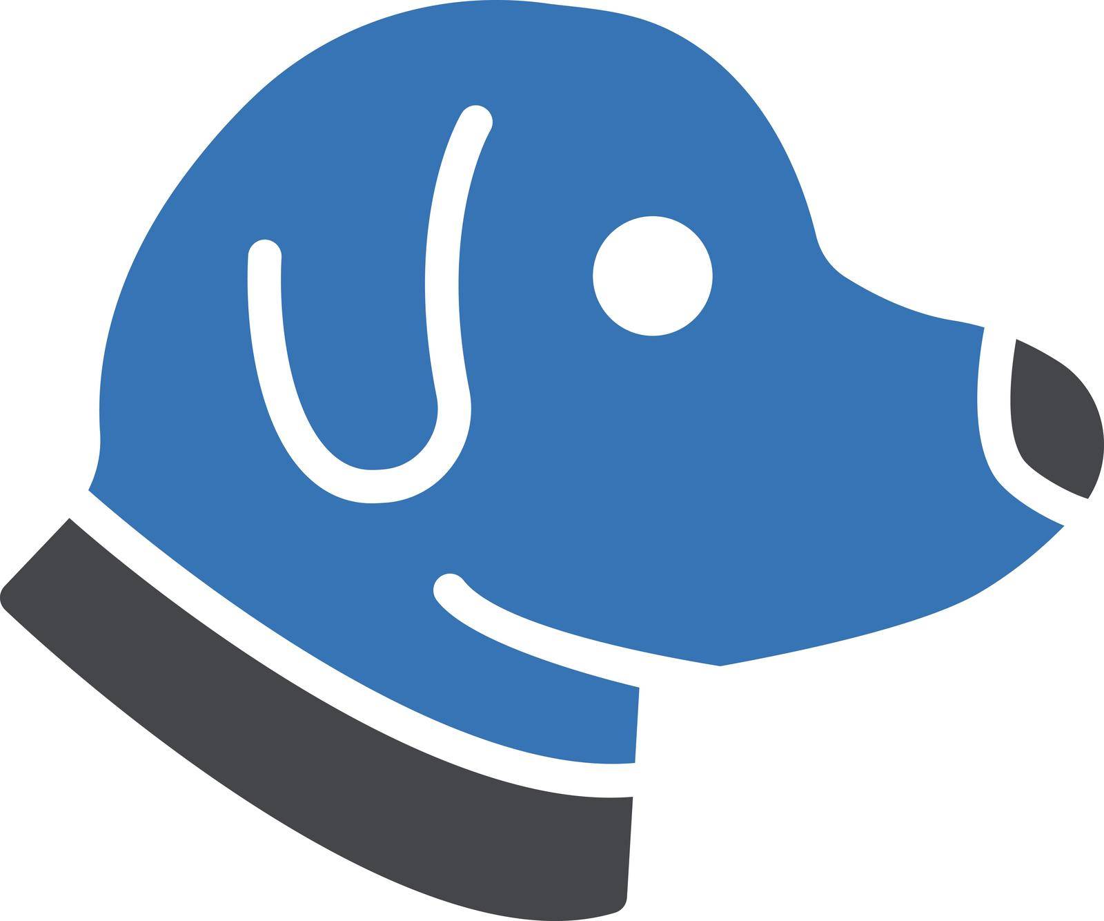 dog vector glyph colour icon