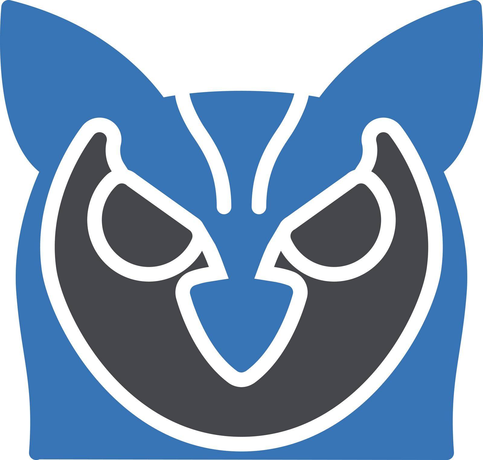 owl vector glyph colour icon
