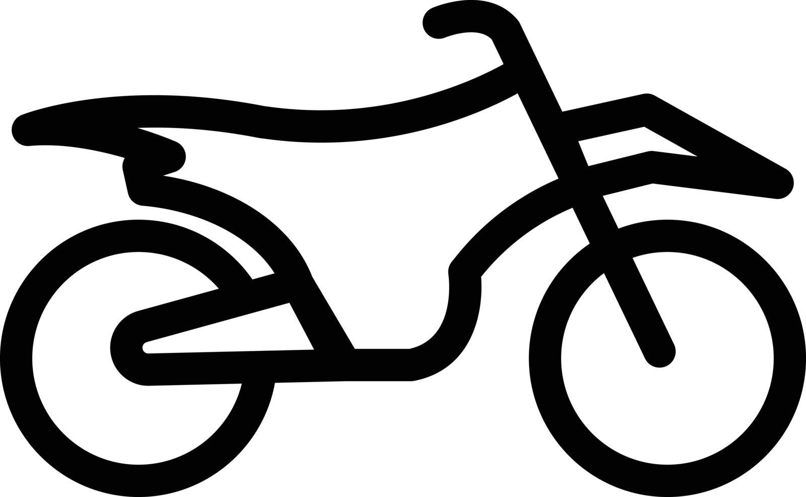 bike vector thin line icon