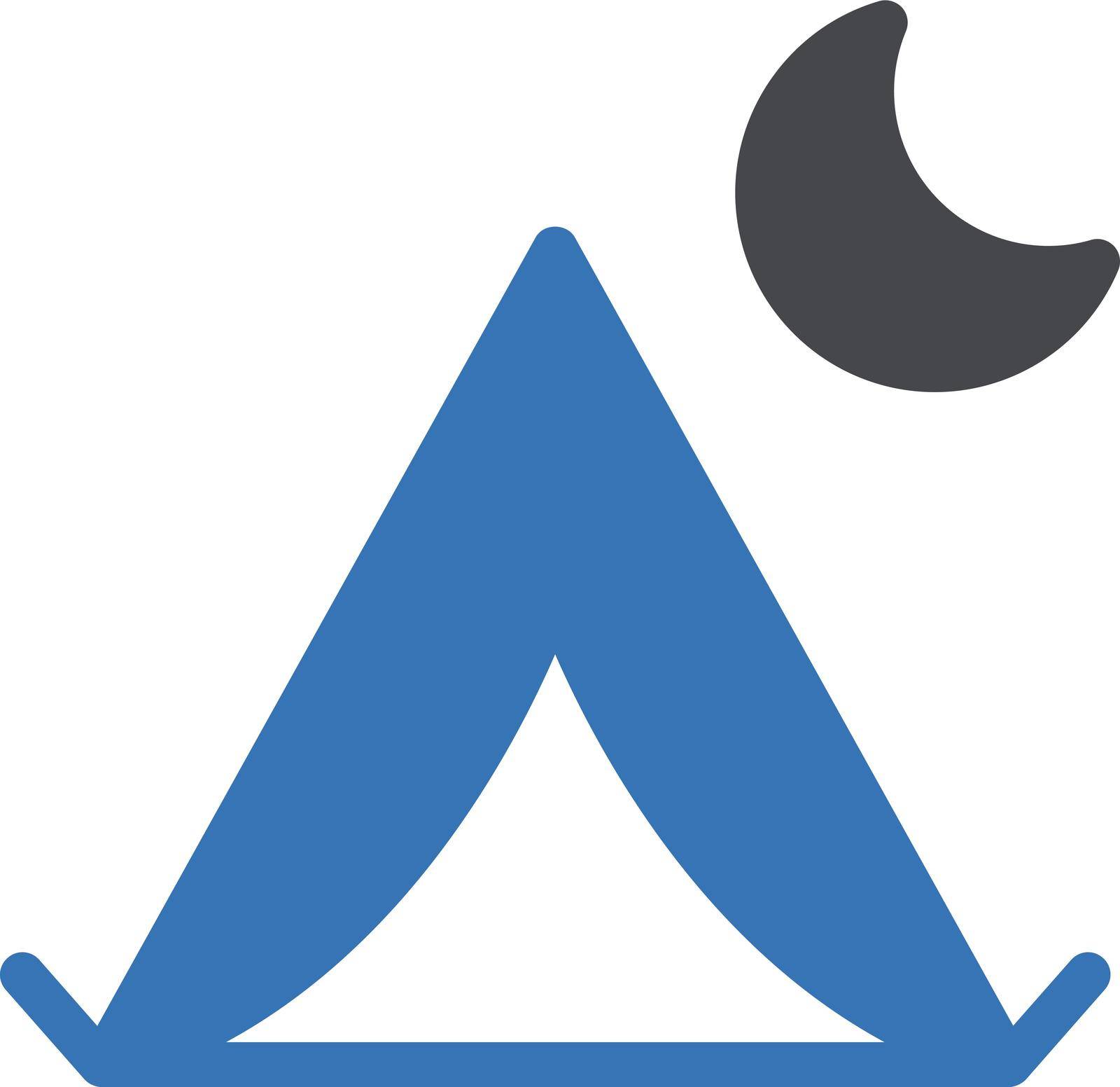 camp night vector glyph colour icon