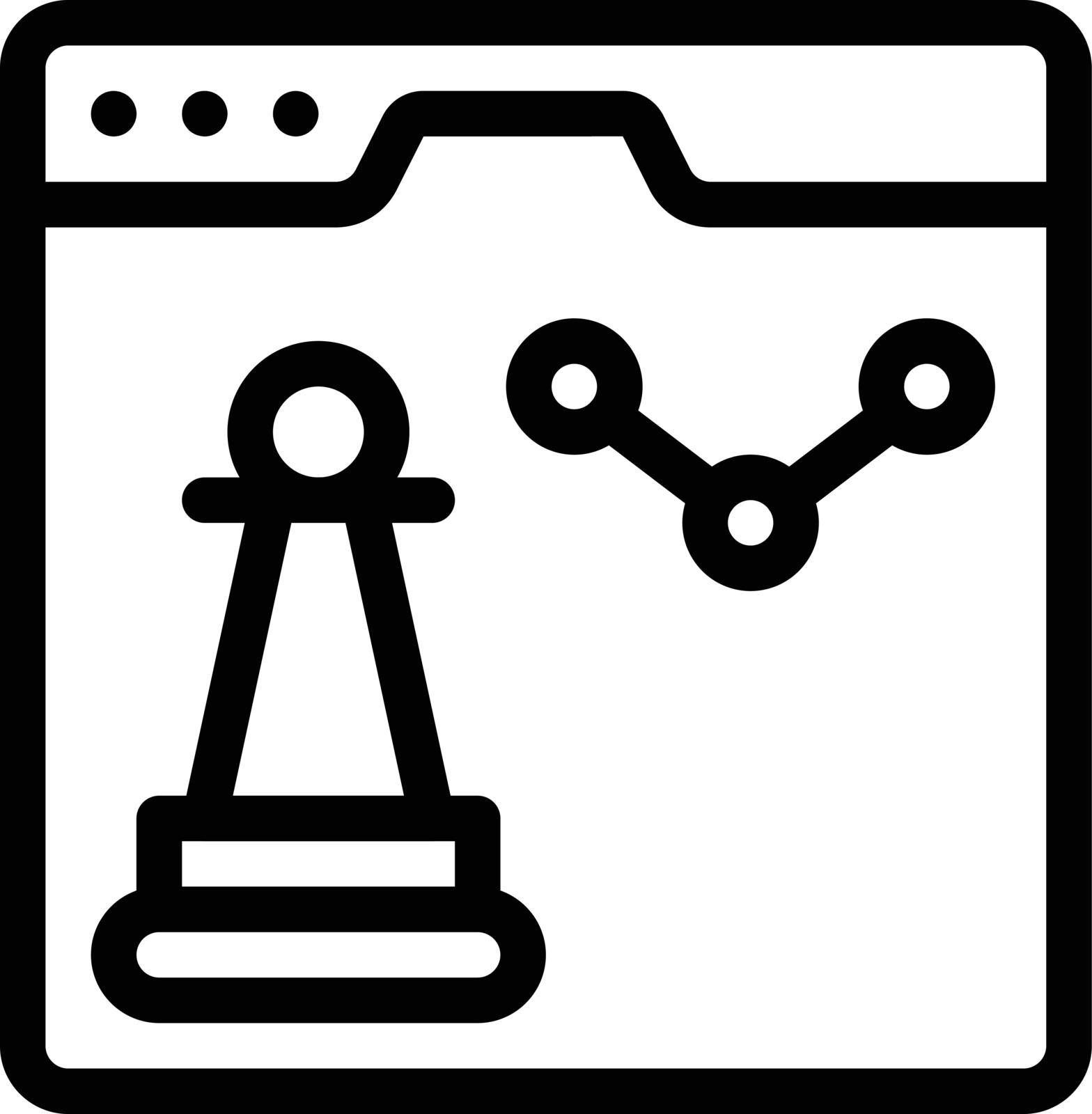 strategy vector thin line icon