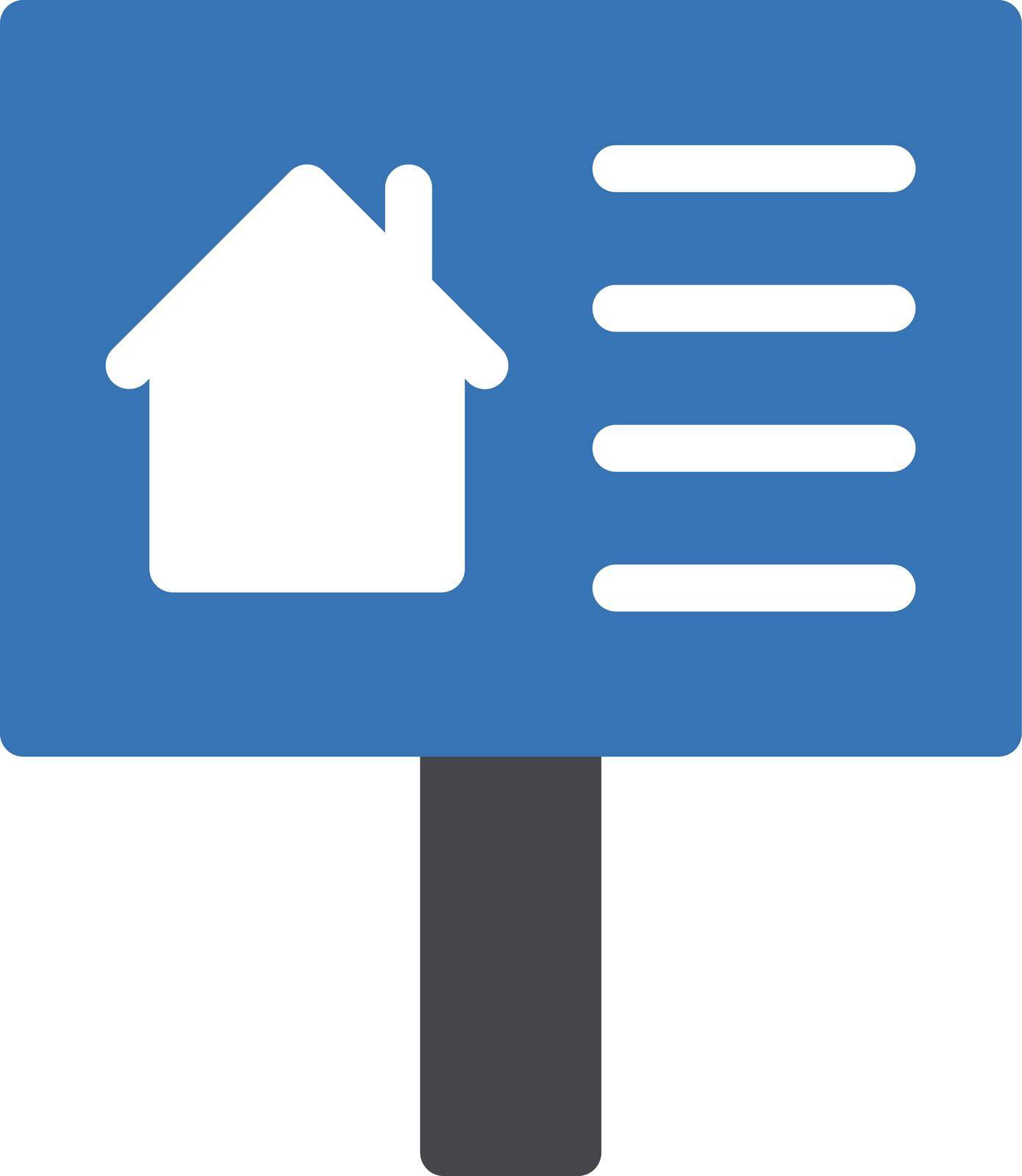real estate board vector glyph colour icon