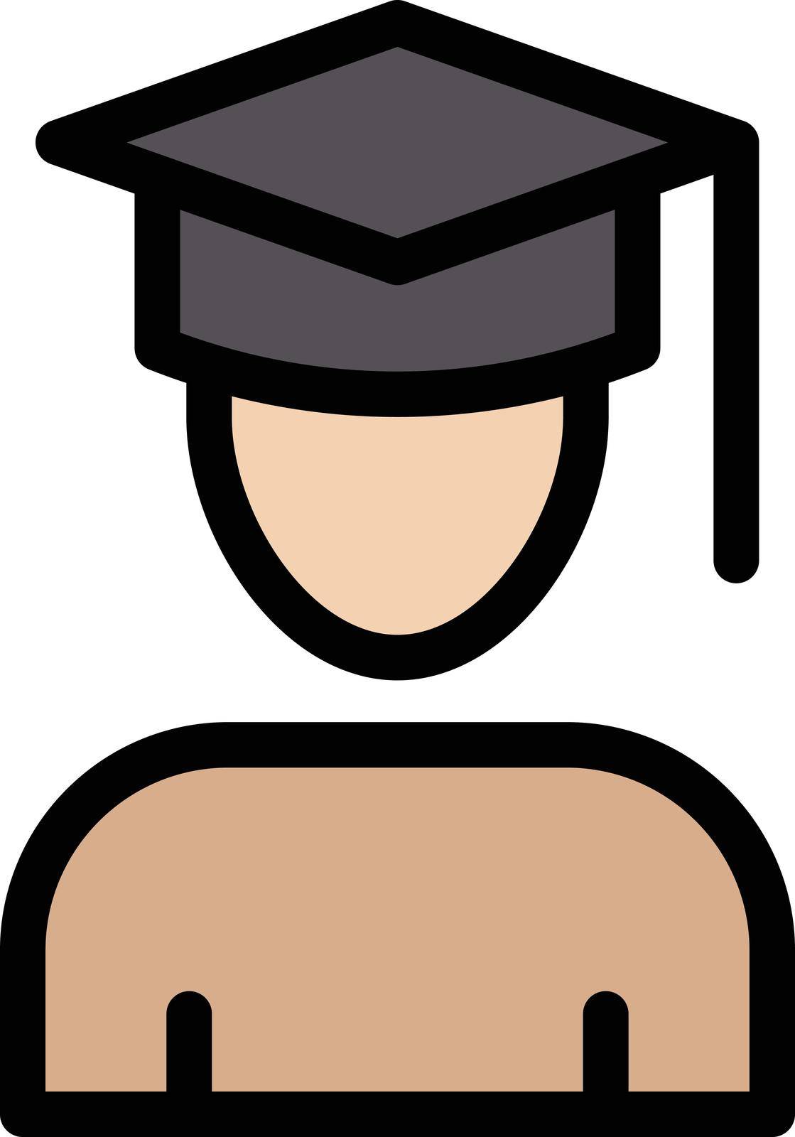 graduation vector line colour icon