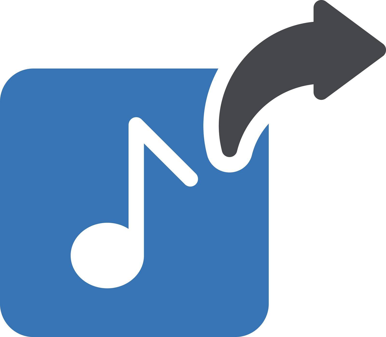 music share vector glyph colour icon