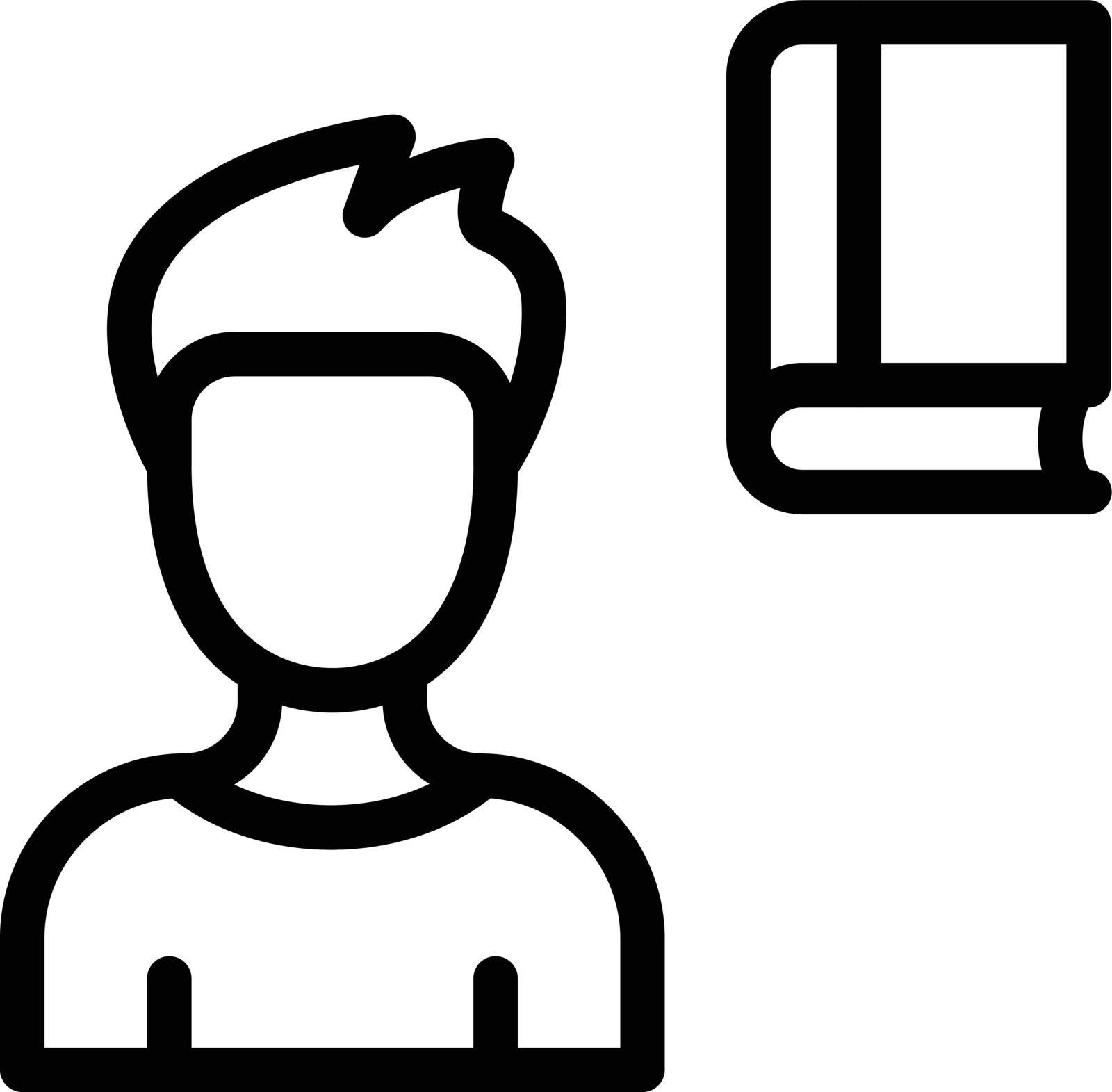 mind reading vector thin line icon