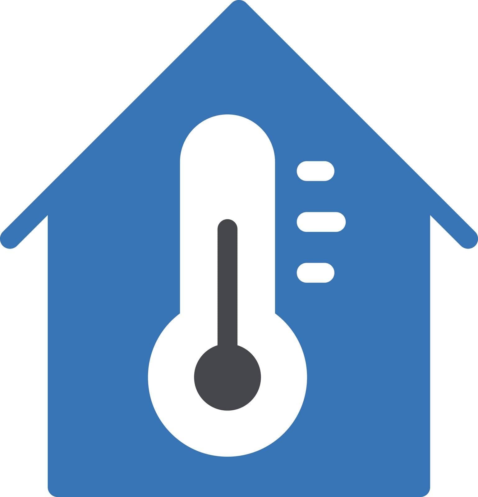 house temperature vector glyph colour icon
