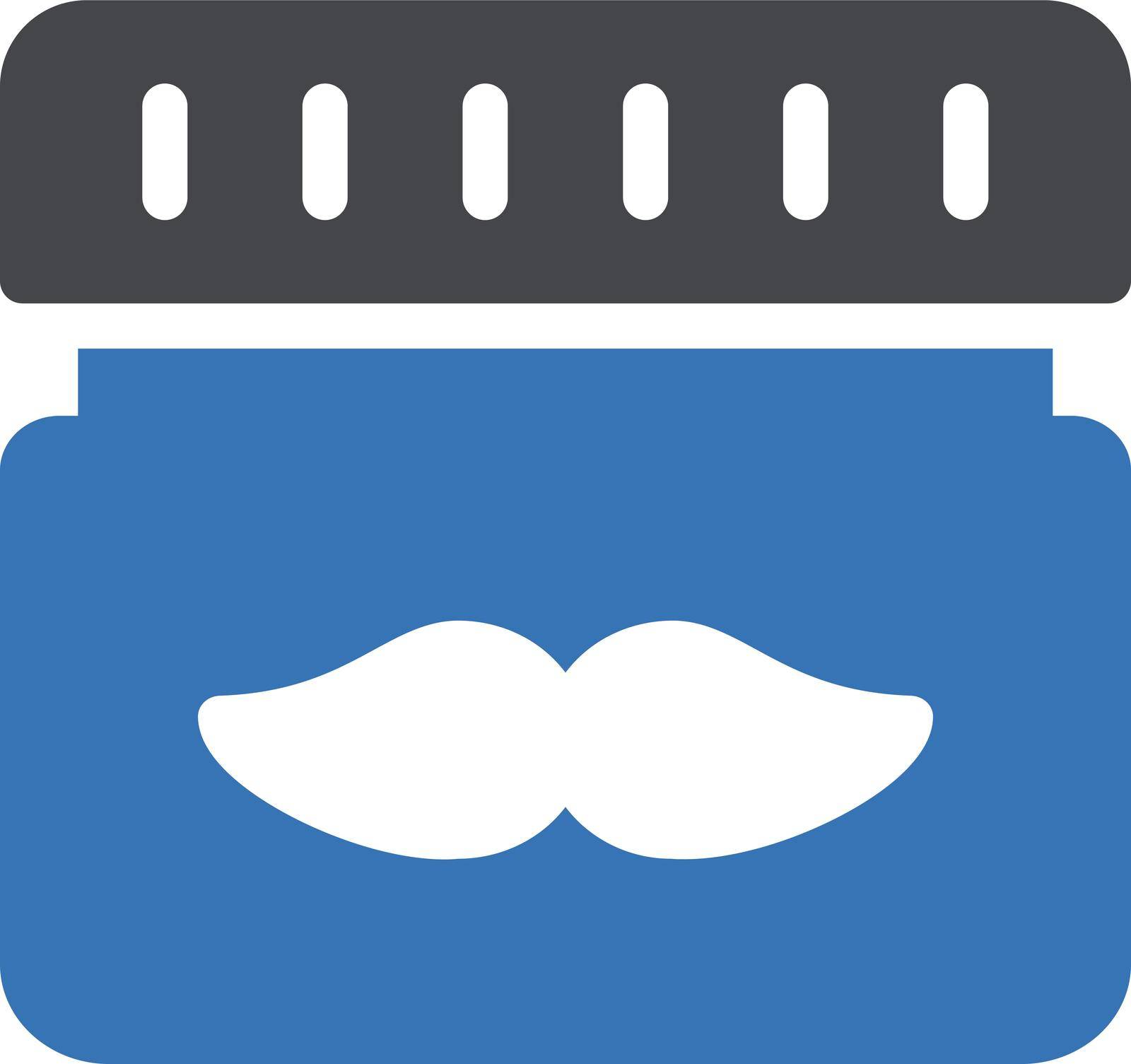 mustache lotion vector glyph colour icon