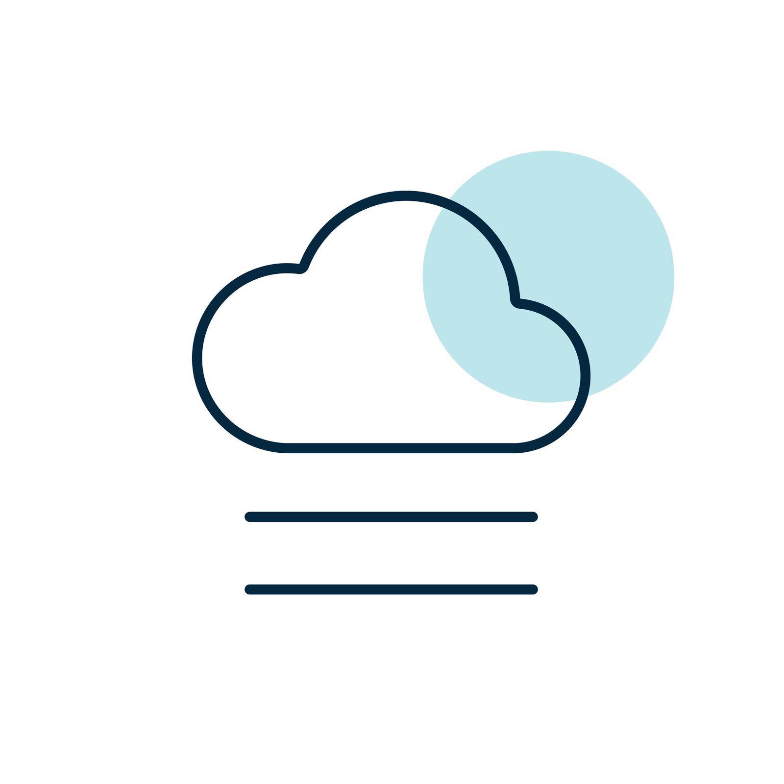 Fog and cloud vector flat icon. Weather sign by nosik