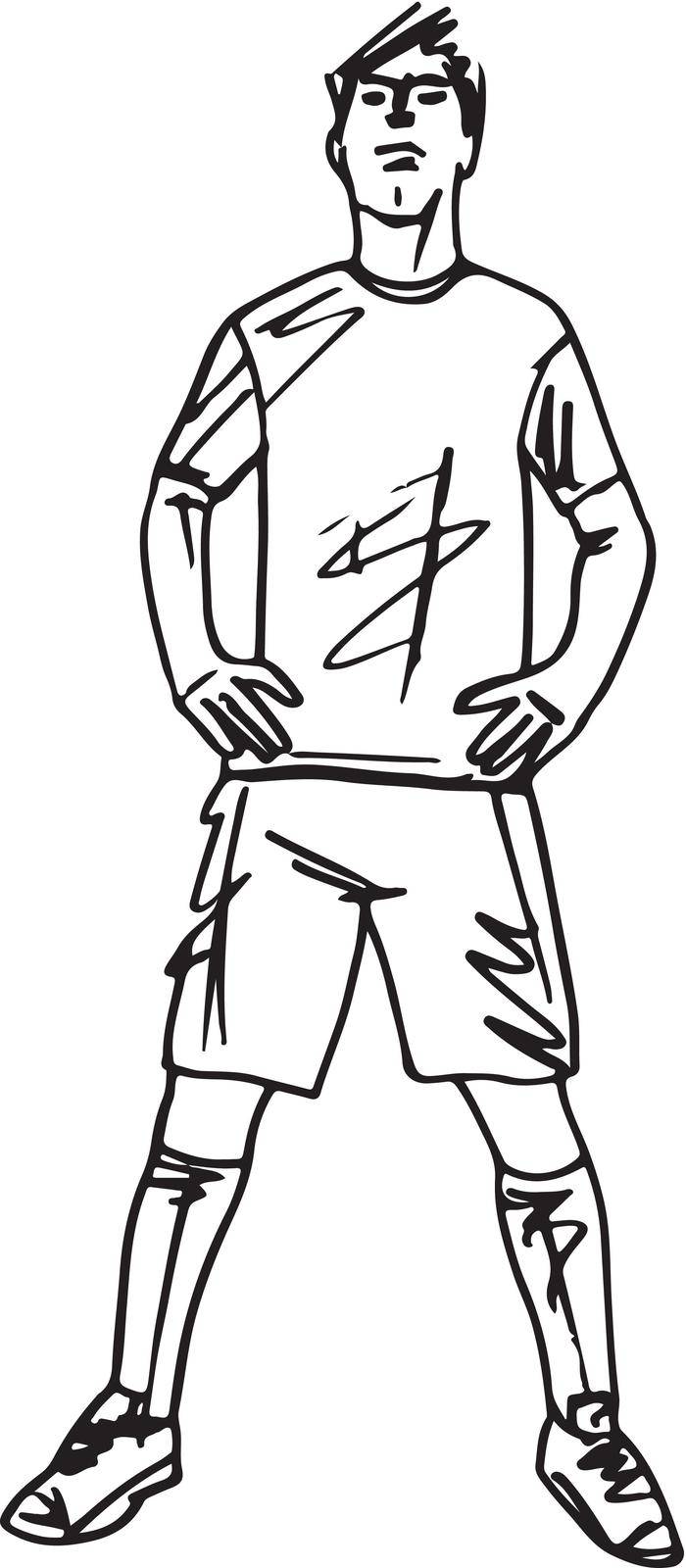 Fashion sketch illustration of man by aroas