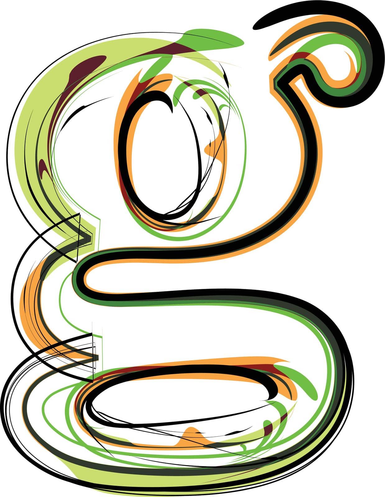 Organic type letter g