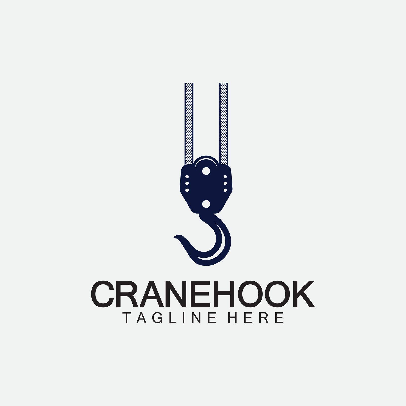 Crane hook logo icon vector illustration design  template by Mrsongrphc