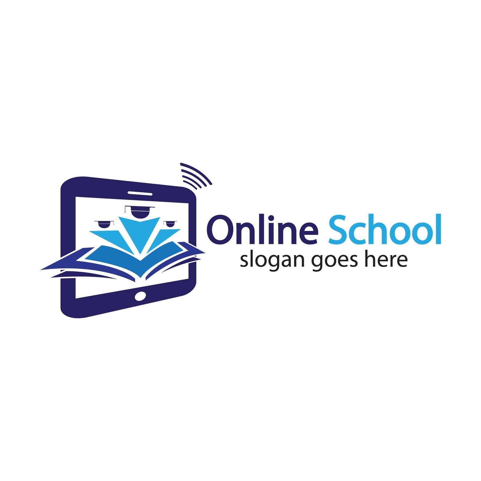 Online Education logo design template. Online course logo design. Online Learning logo by Mrsongrphc