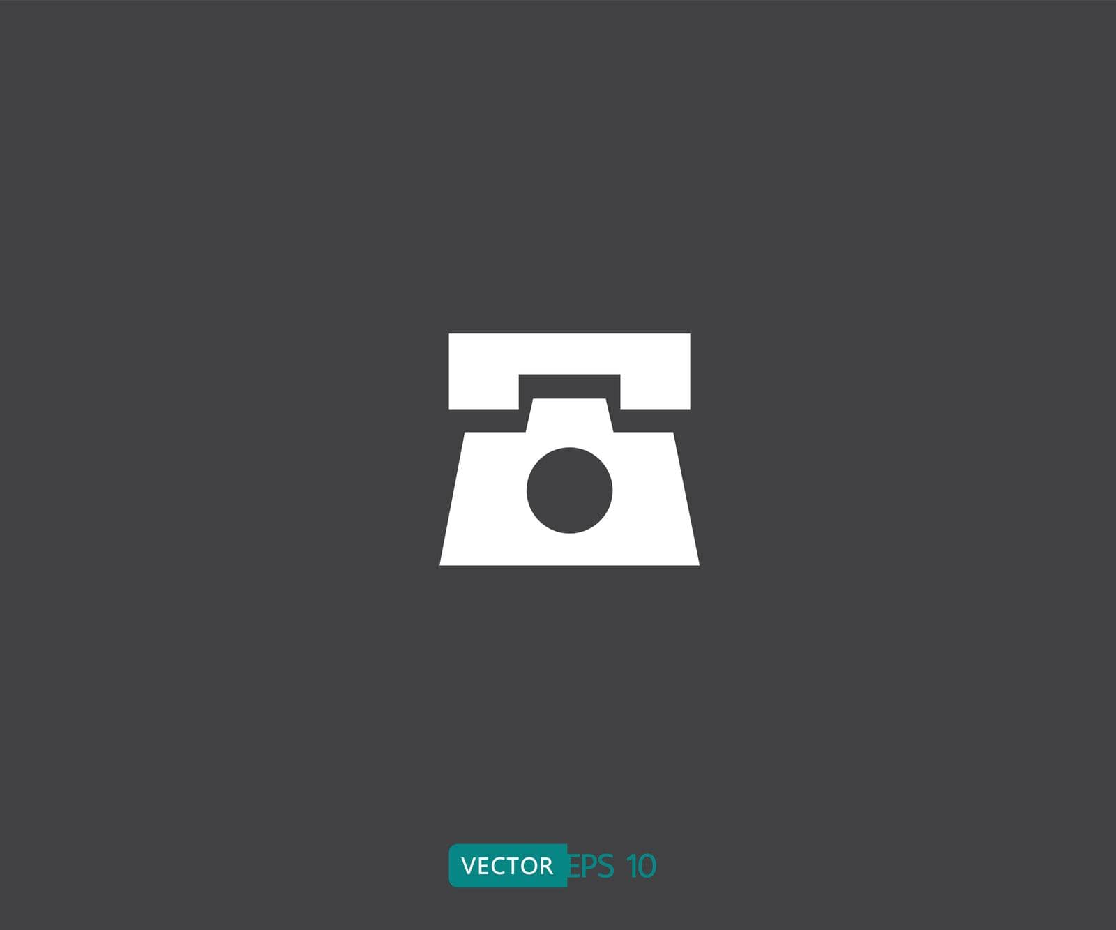 Phone Call vector icon. Style is flat rounded symbol, gray color, rounded angles, logo illustration by Rodseng