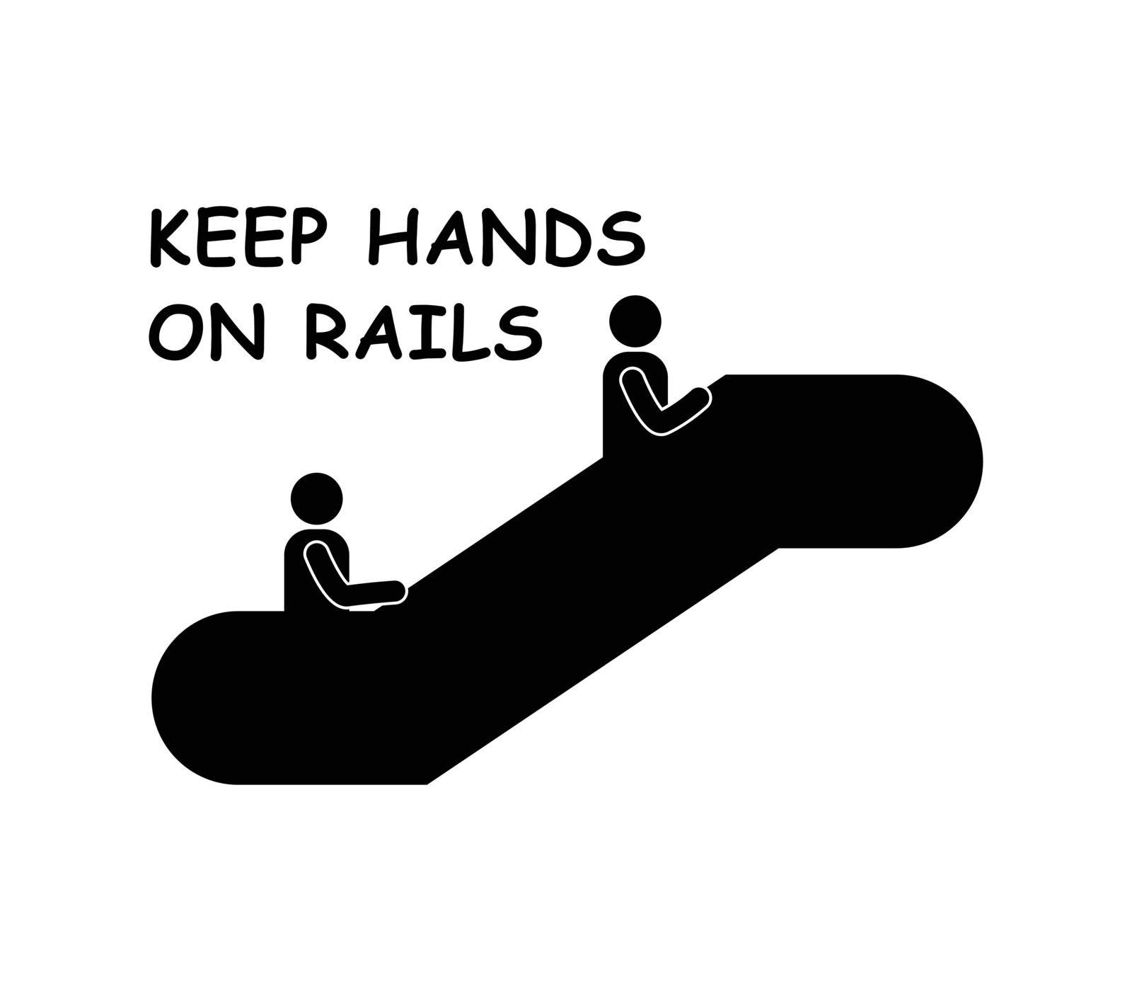 Escalator Keep Hands On Rails by xileodesigns