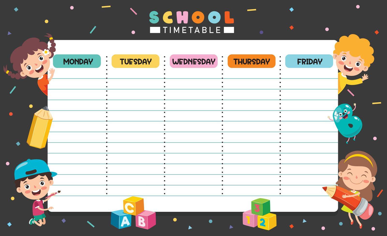 Daily And Weekly Planner For Children by yusufdemirci