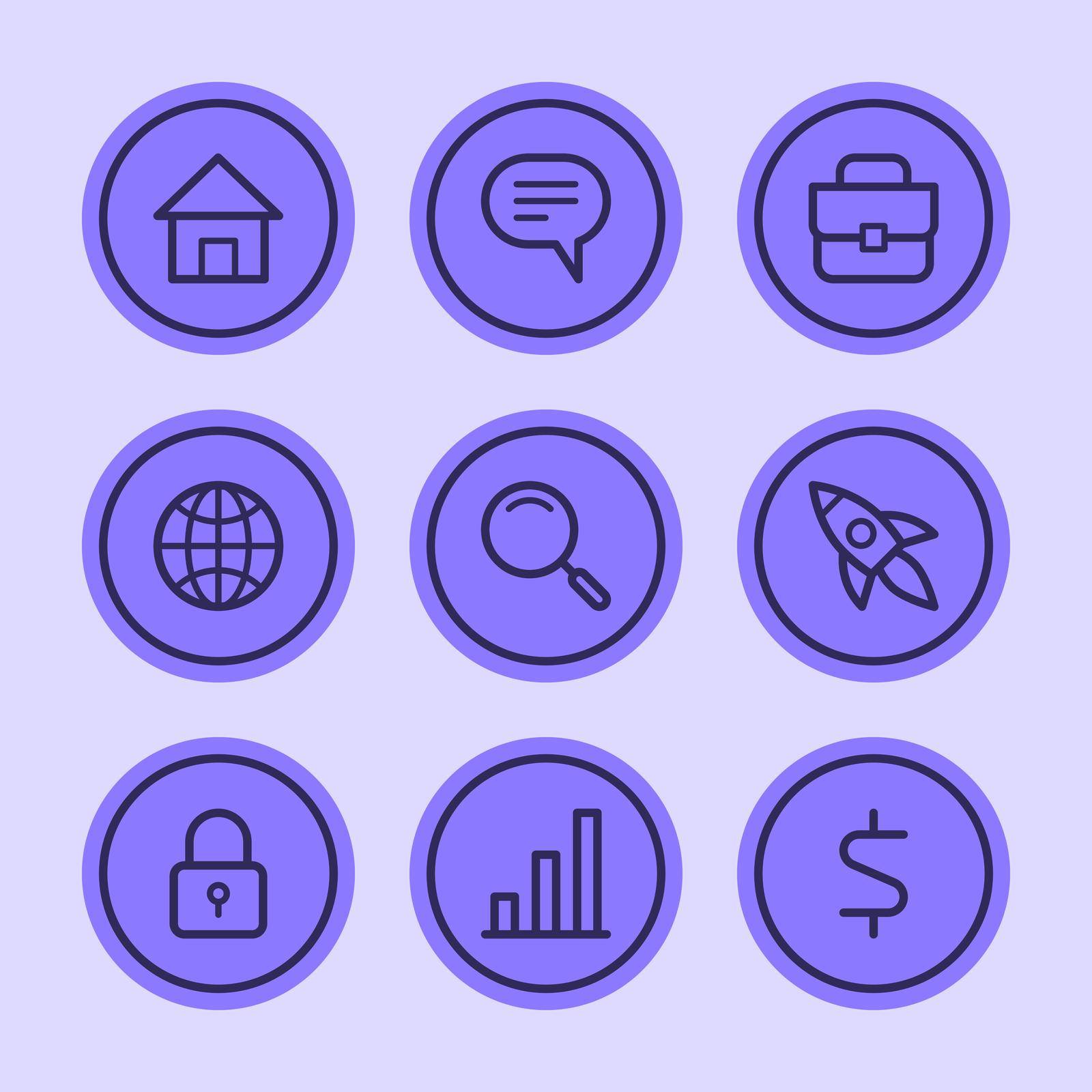 Business icons set part 1. Set vector icons. Vector Illustration