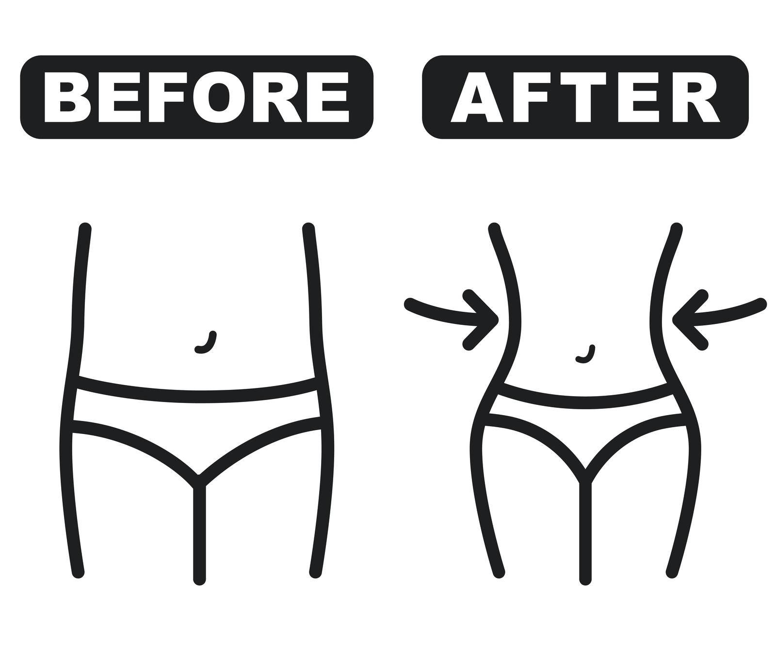 Vector illustration of weight loss symbol icon