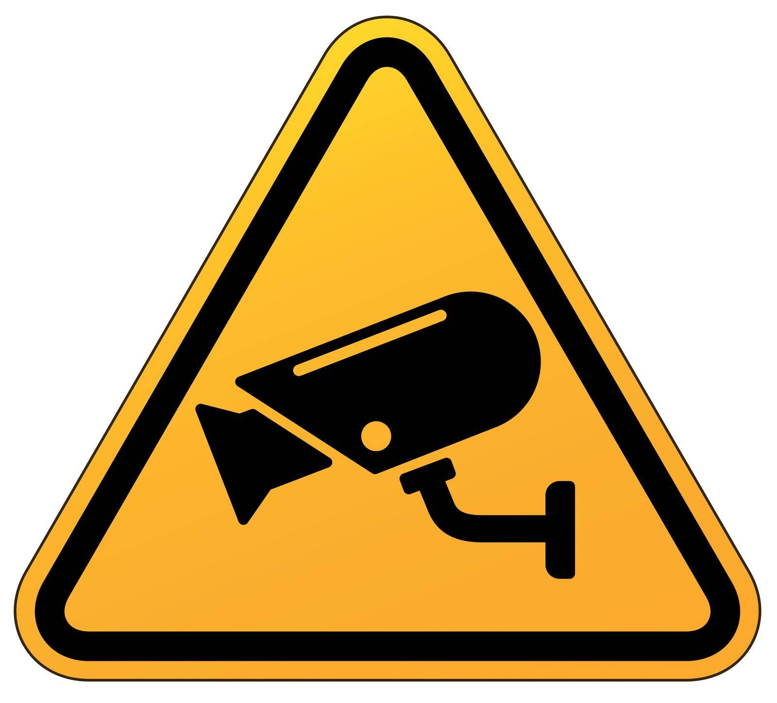 Vector yellow cctv sign icon by Francois_Poirier
