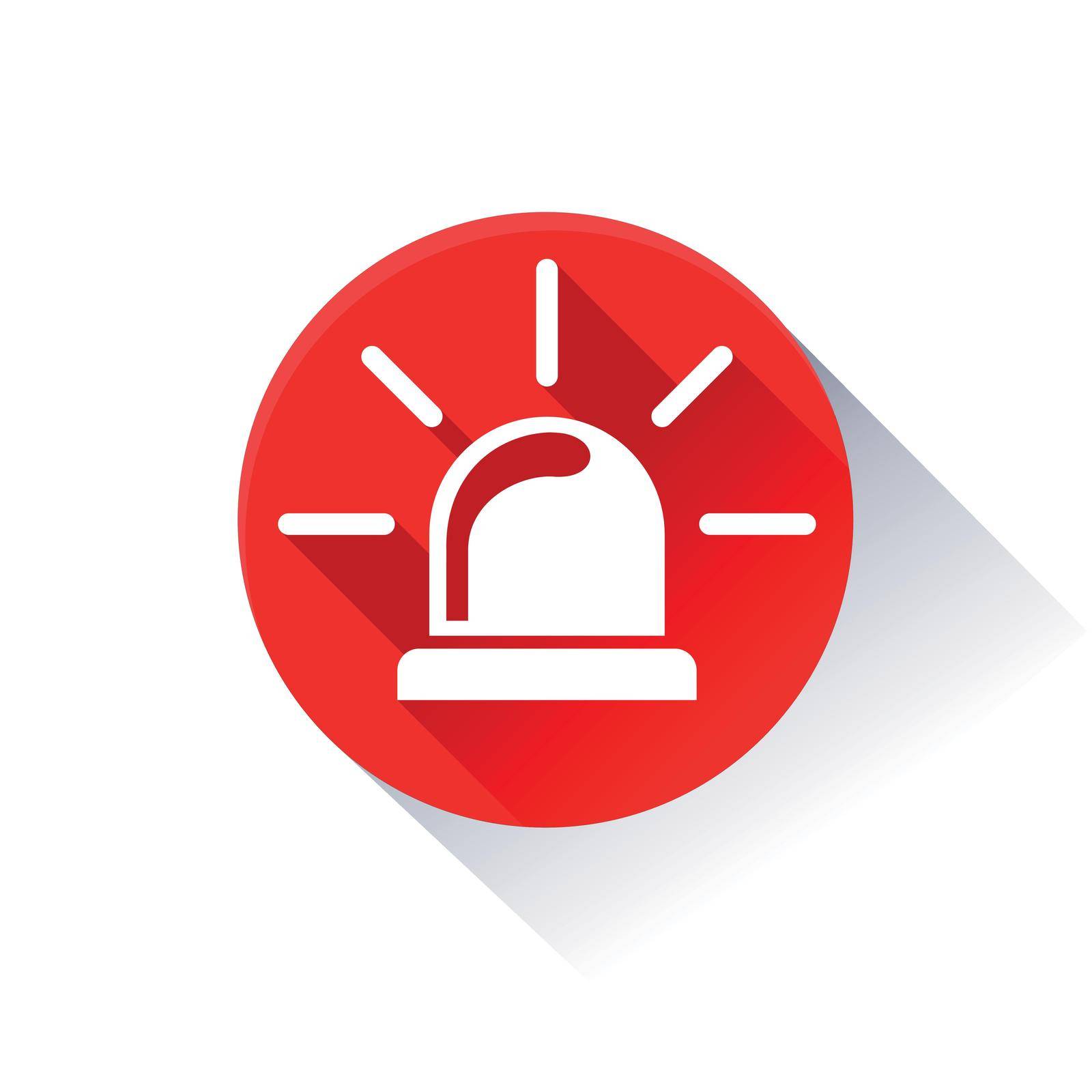 Illustration of alarm icon on white background