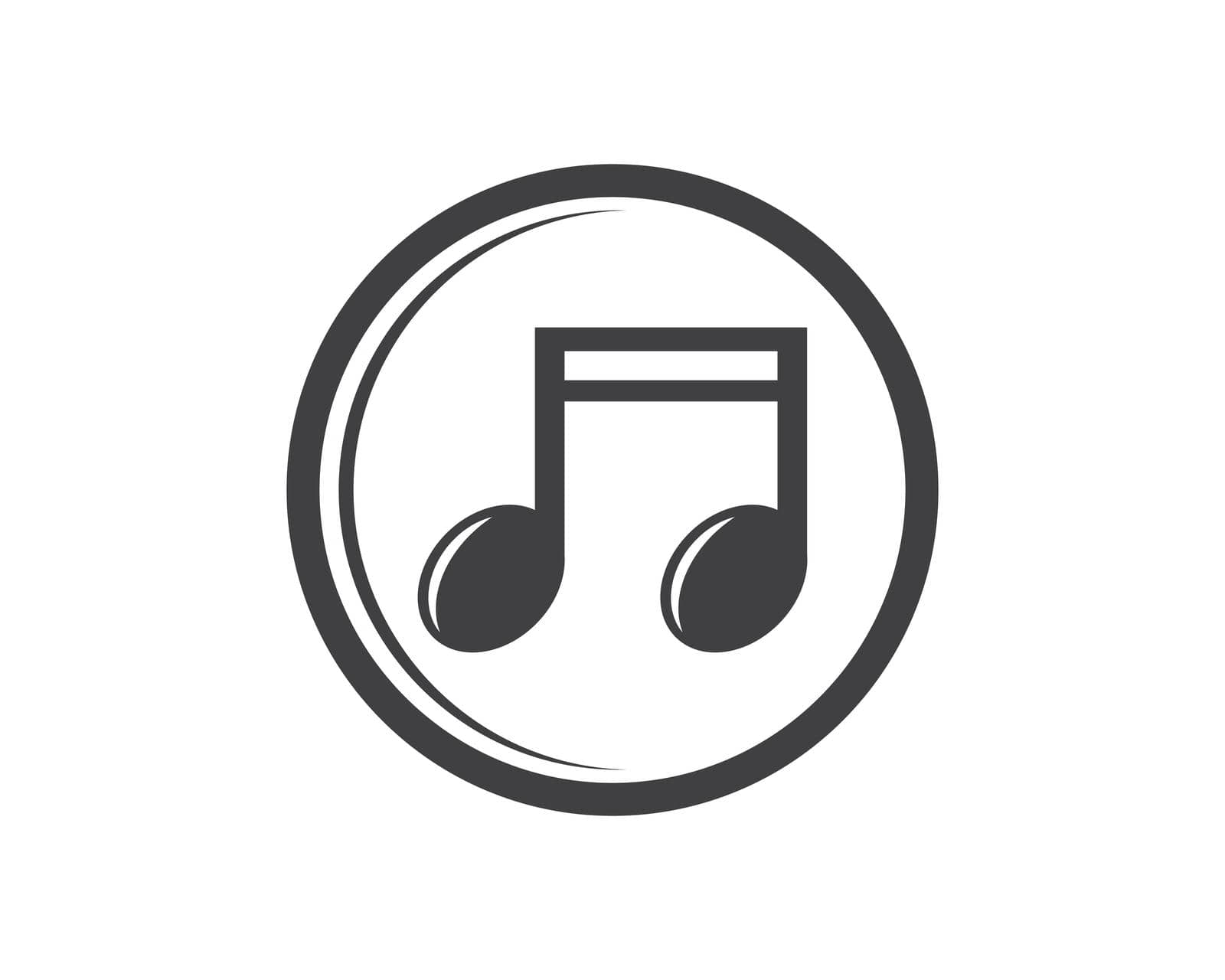 music note vector illustration icon by idan
