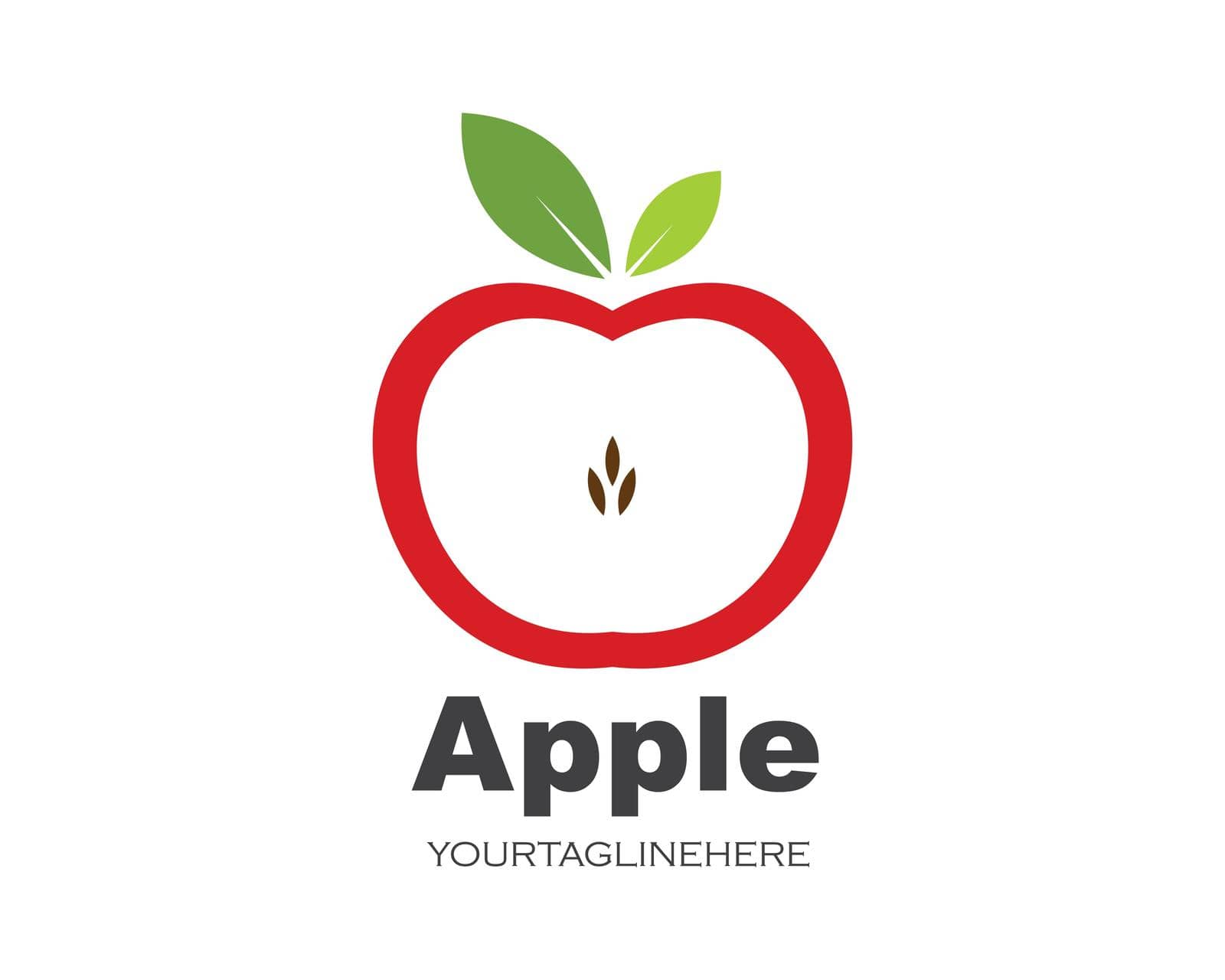 Apple logo icon vector illustration design by idan