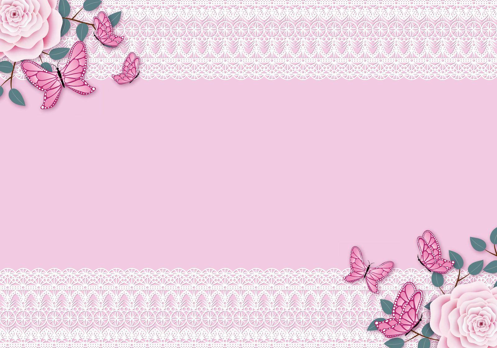 Pink vintage lacy background. by GraffiTimi