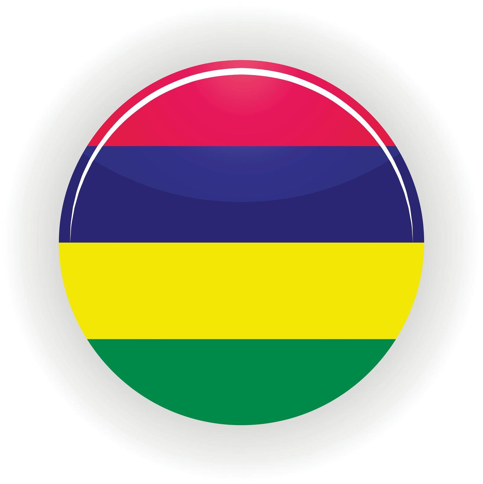 Mauritius icon circle isolated on white background. Port Louis icon vector illustration