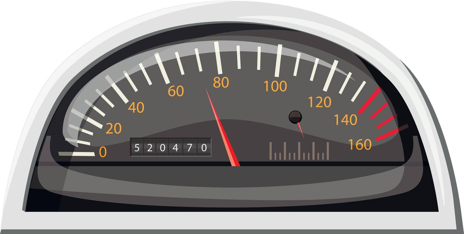 Small speedometer for car icon, cartoon style by ylivdesign