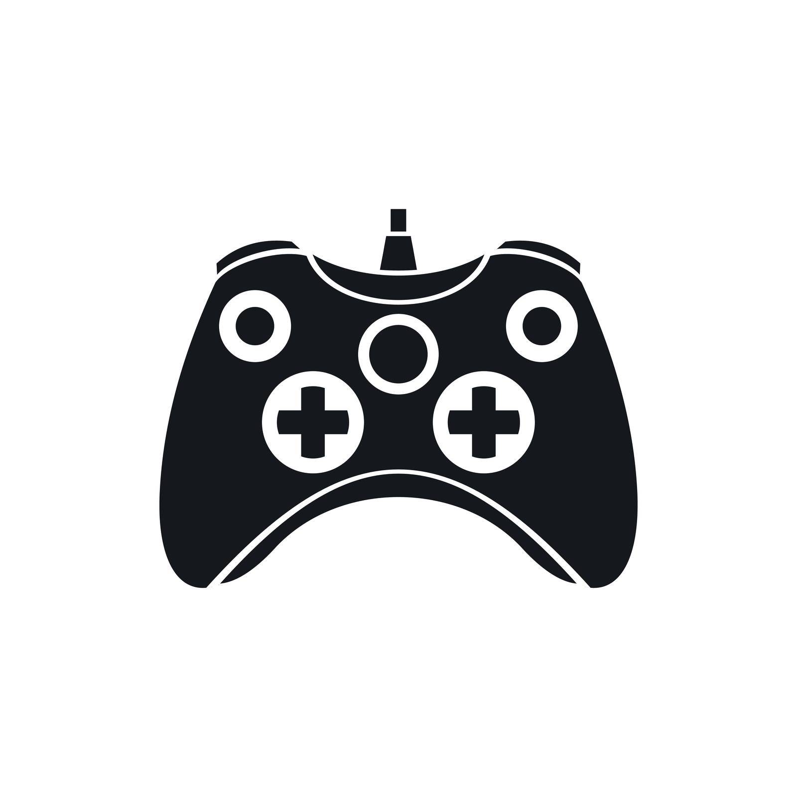 Video game controller icon in simple style on a white background
