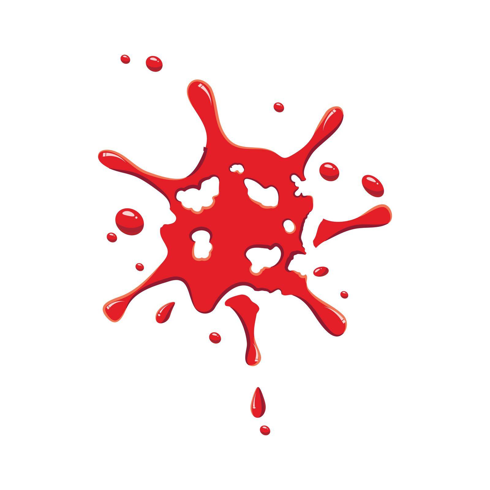 Small spot of blood icon isolated on white background. Liquid symbol