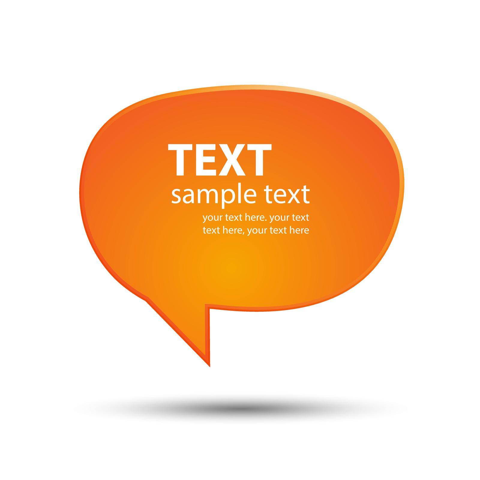 Speech bubbles for text in bright colors. A vector illustration.