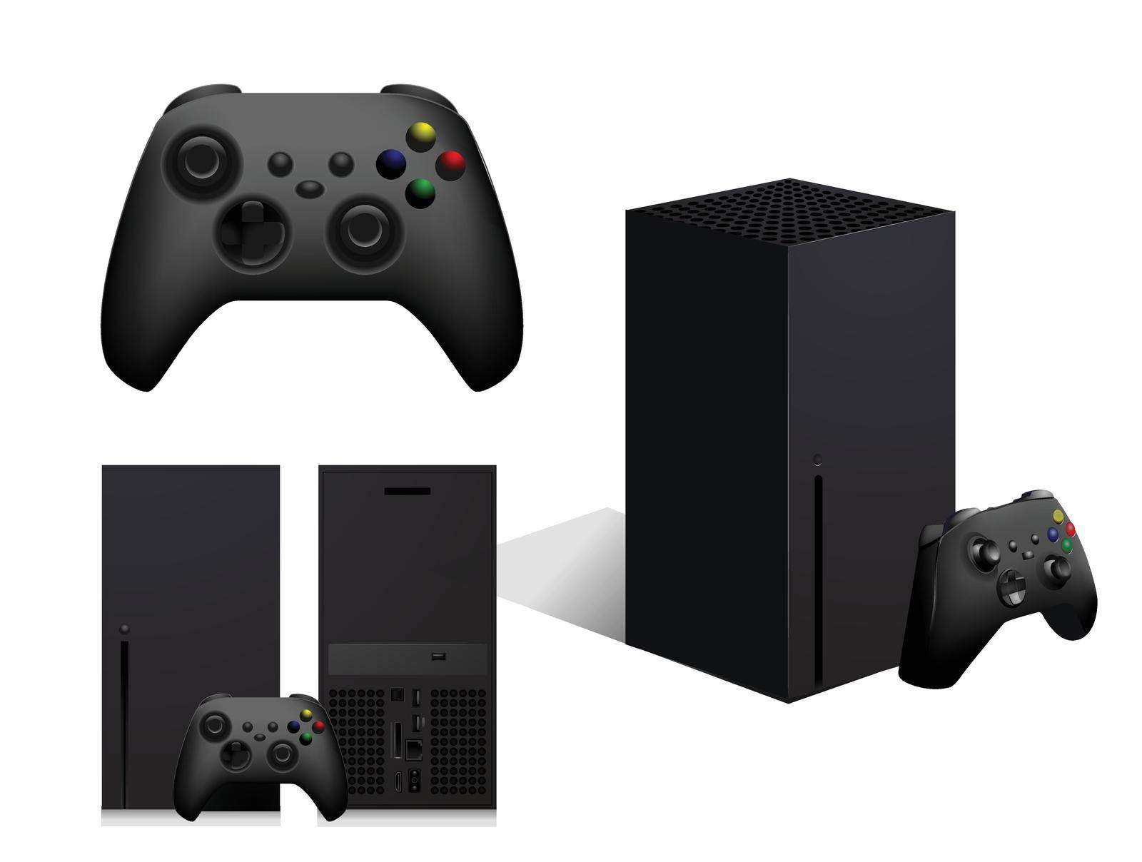 console game element variety vector play next gen controller draft entertain xbsx xbox x box