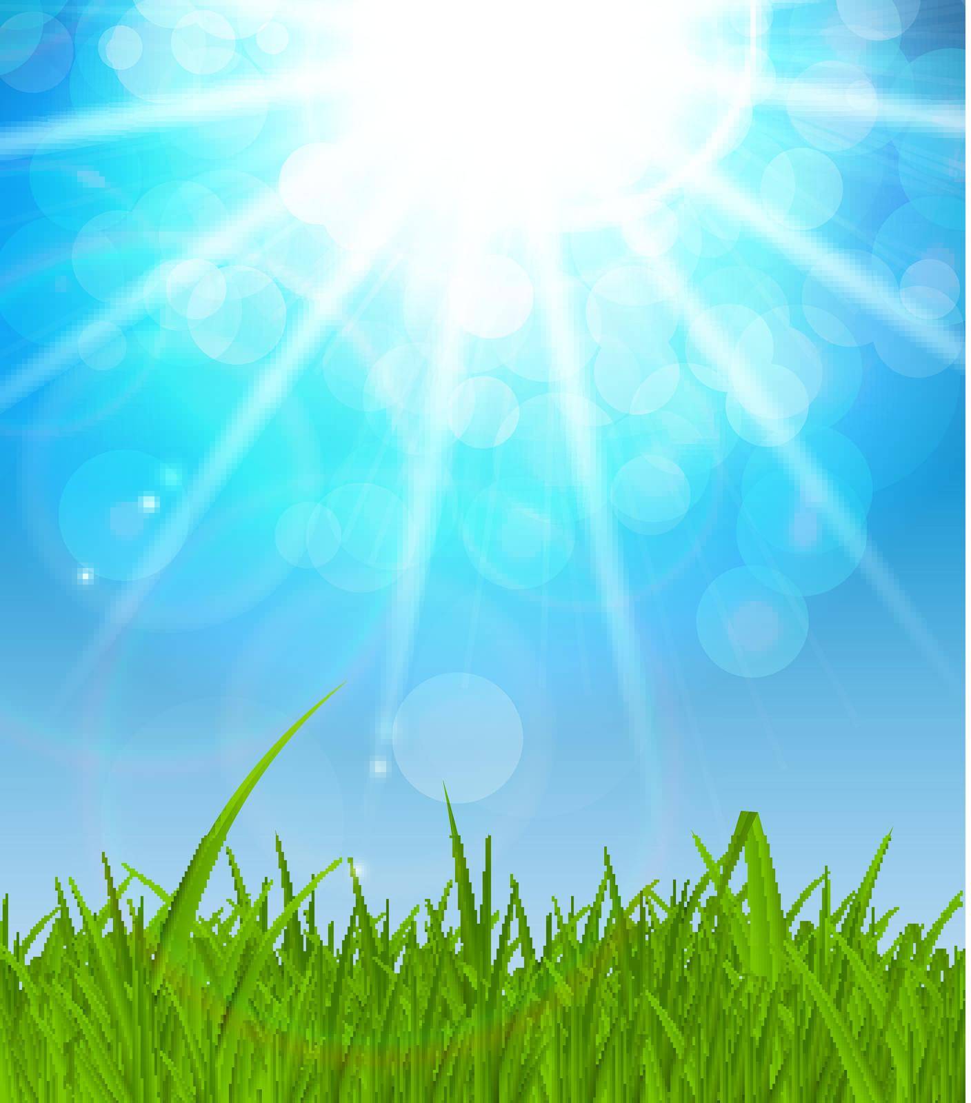 Natural Sunny Background Vector Illustration by yganko