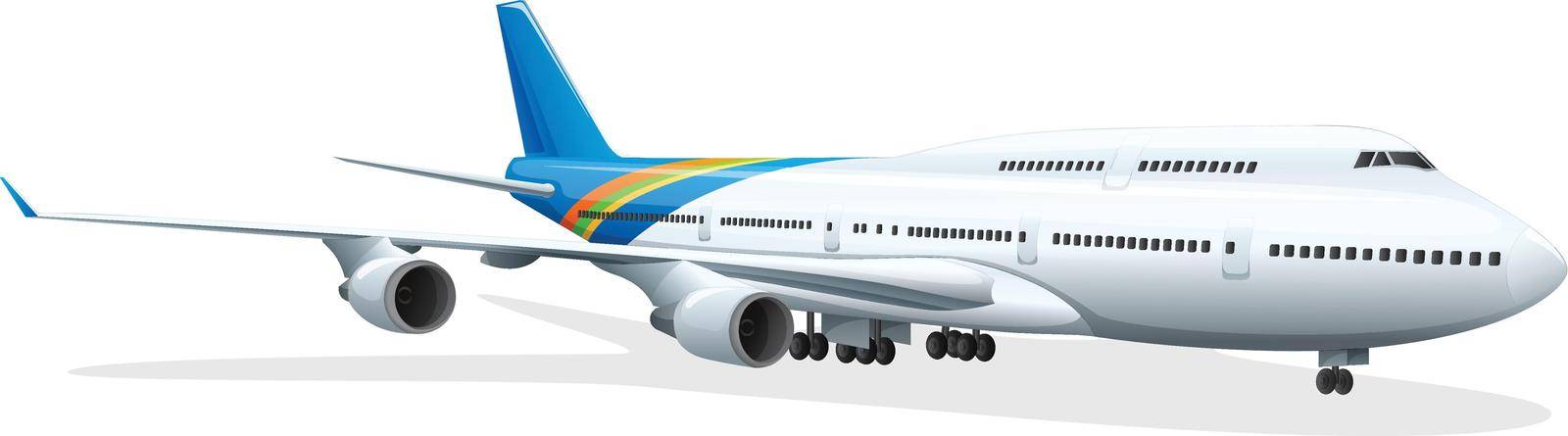 Illustration of a passenger jet side view