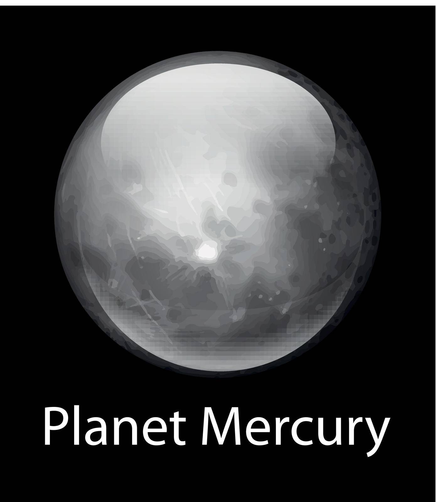 Illustration of the planet Mercury
