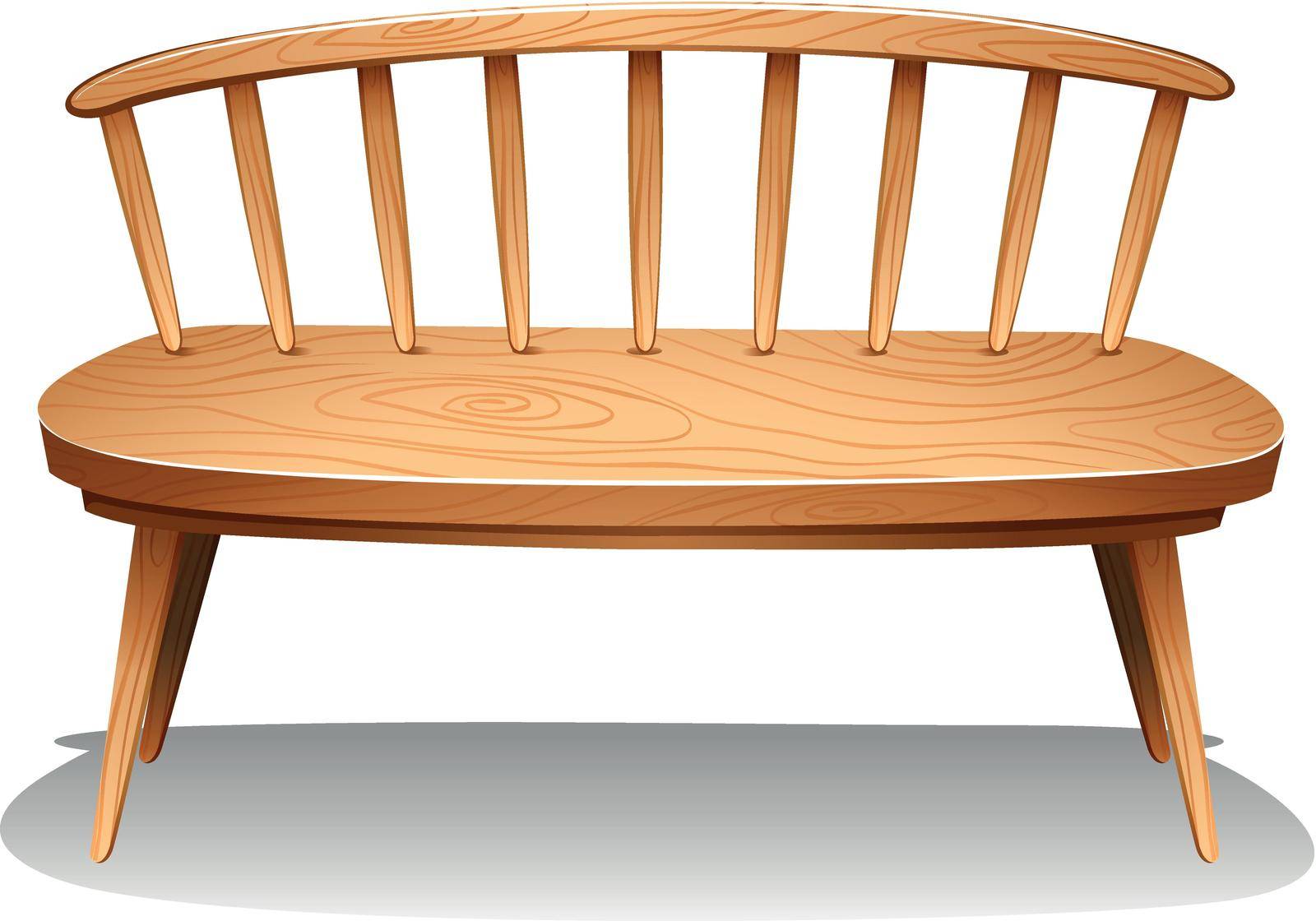 Illustration of a brown wooden furniture on a white background