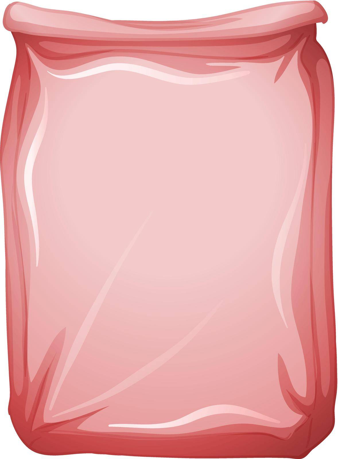 Illustration of a pink bag on a white background