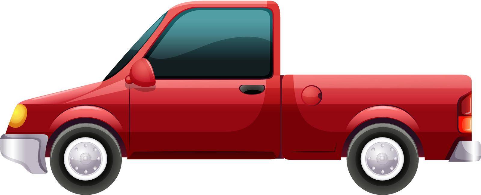 Illustration of a red vehicle on a white background