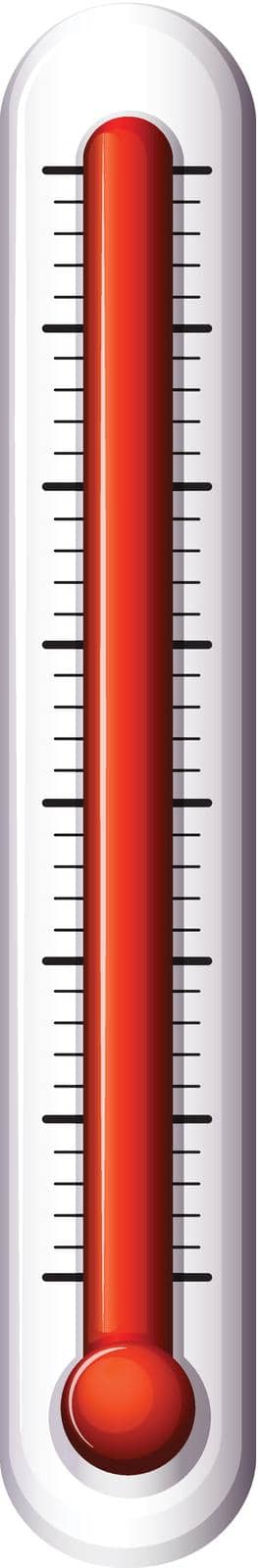 Illustration of a measuring device for temperature on a white background