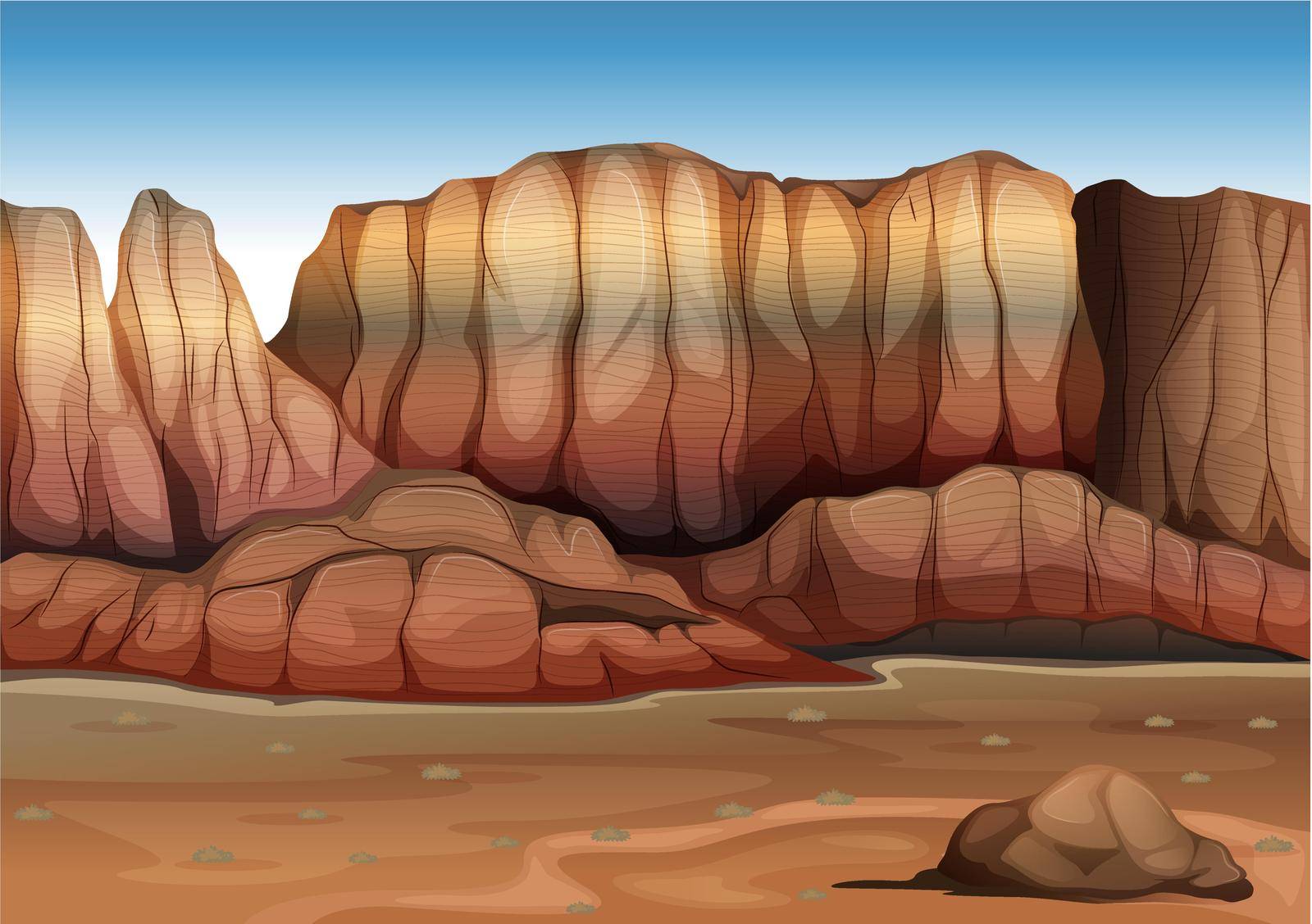 Illustration of the ecosystem desert