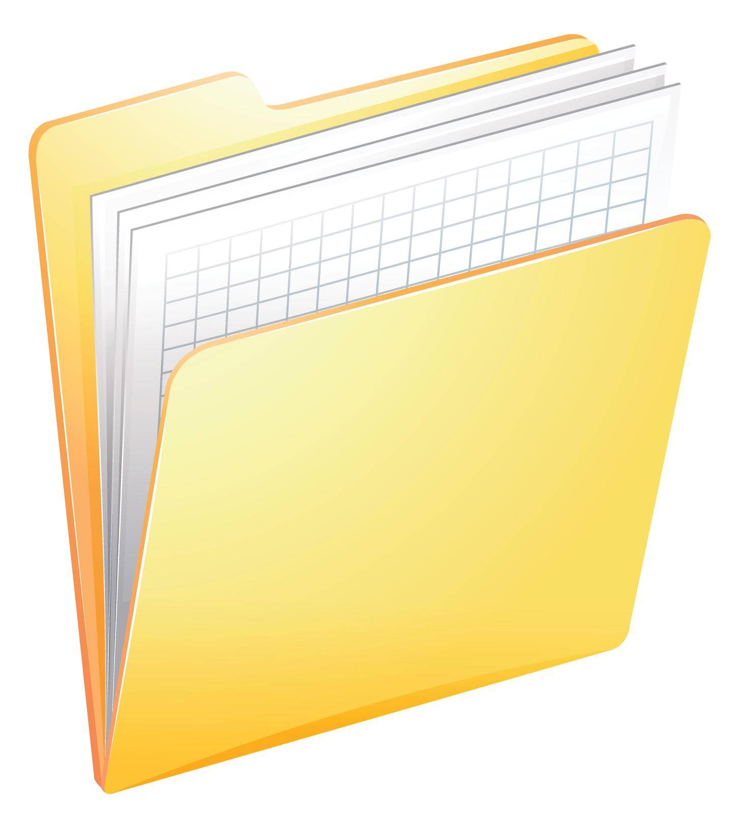 Illustration of a nurse file in a folder on a white background