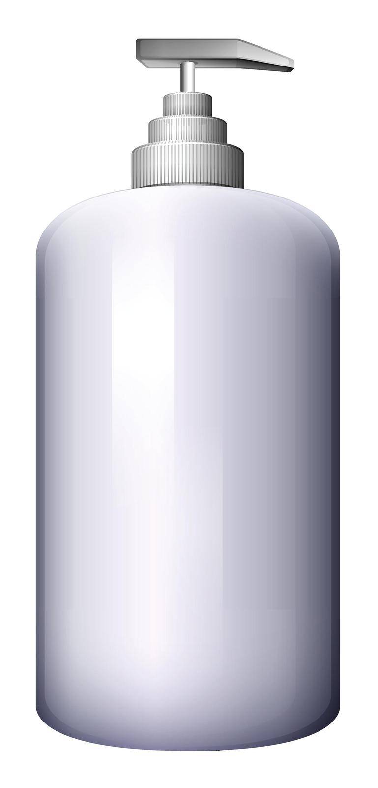 Illustration of a pump-style lotion bottle on a white background