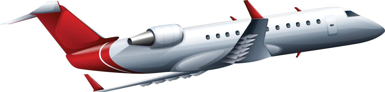 Illustration of a flying craft on a white background