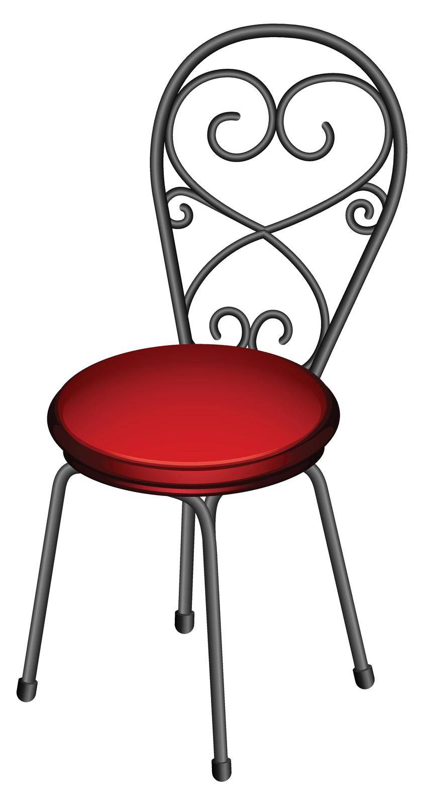 Illustration of a close up chair
