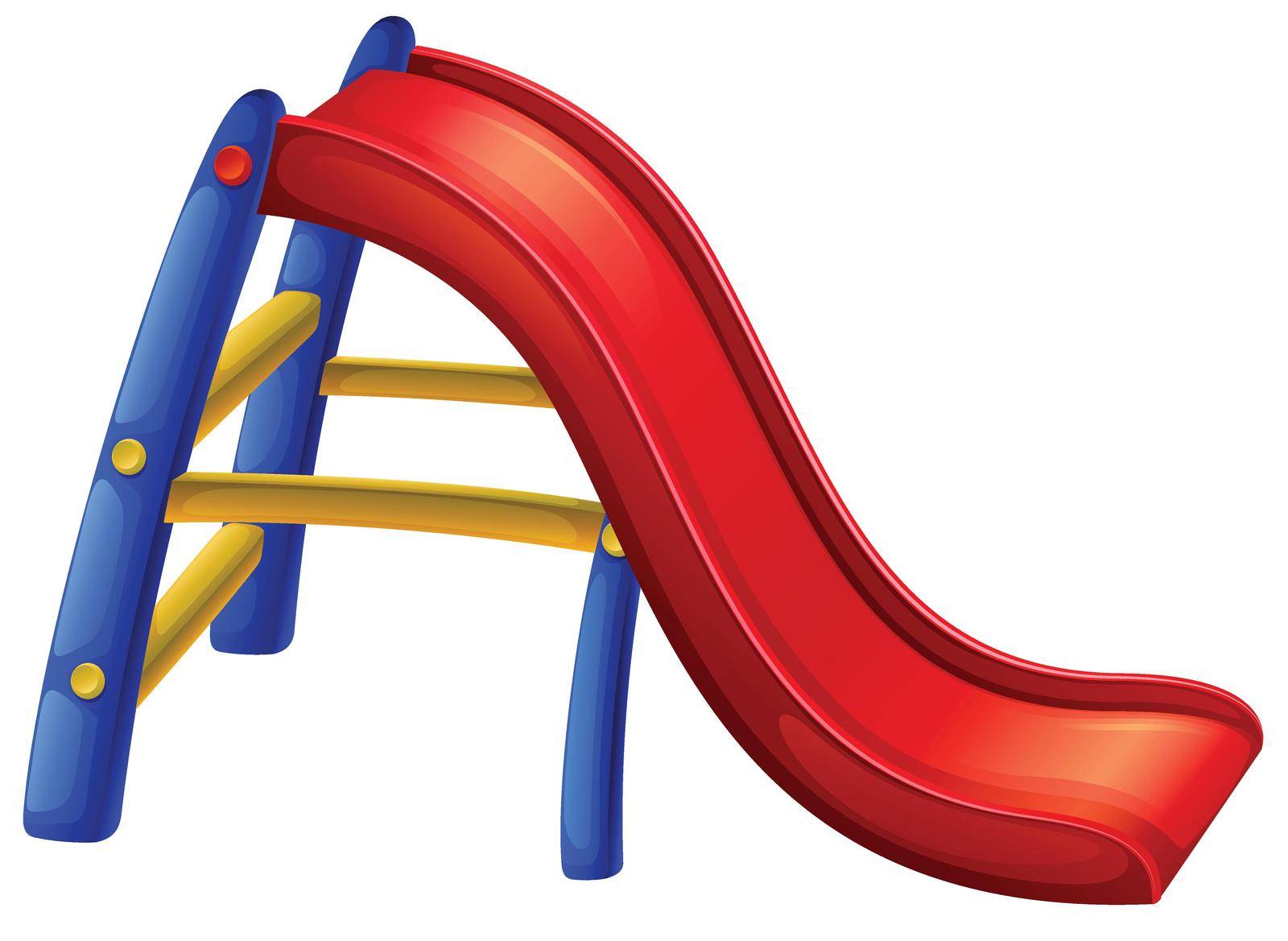 Illustration of colourful slide a on a white background