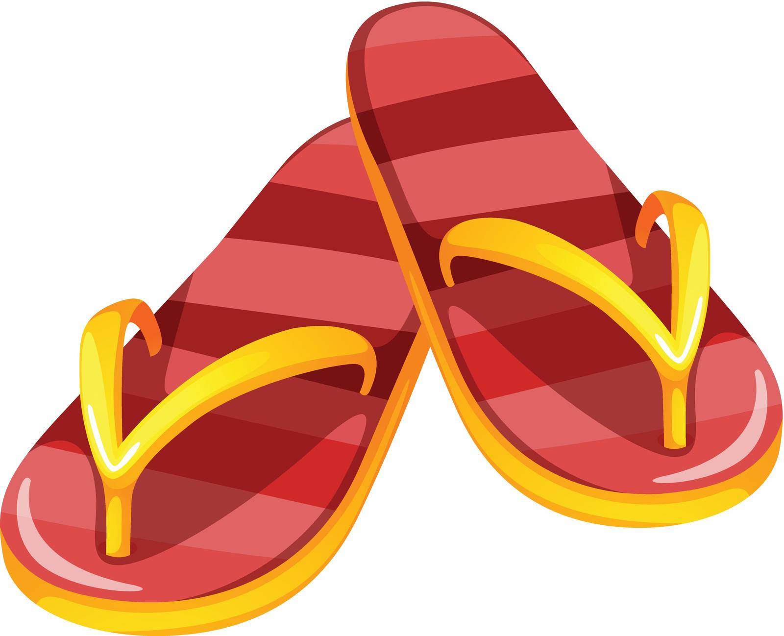 Illustration of a pair of sandals on a white background