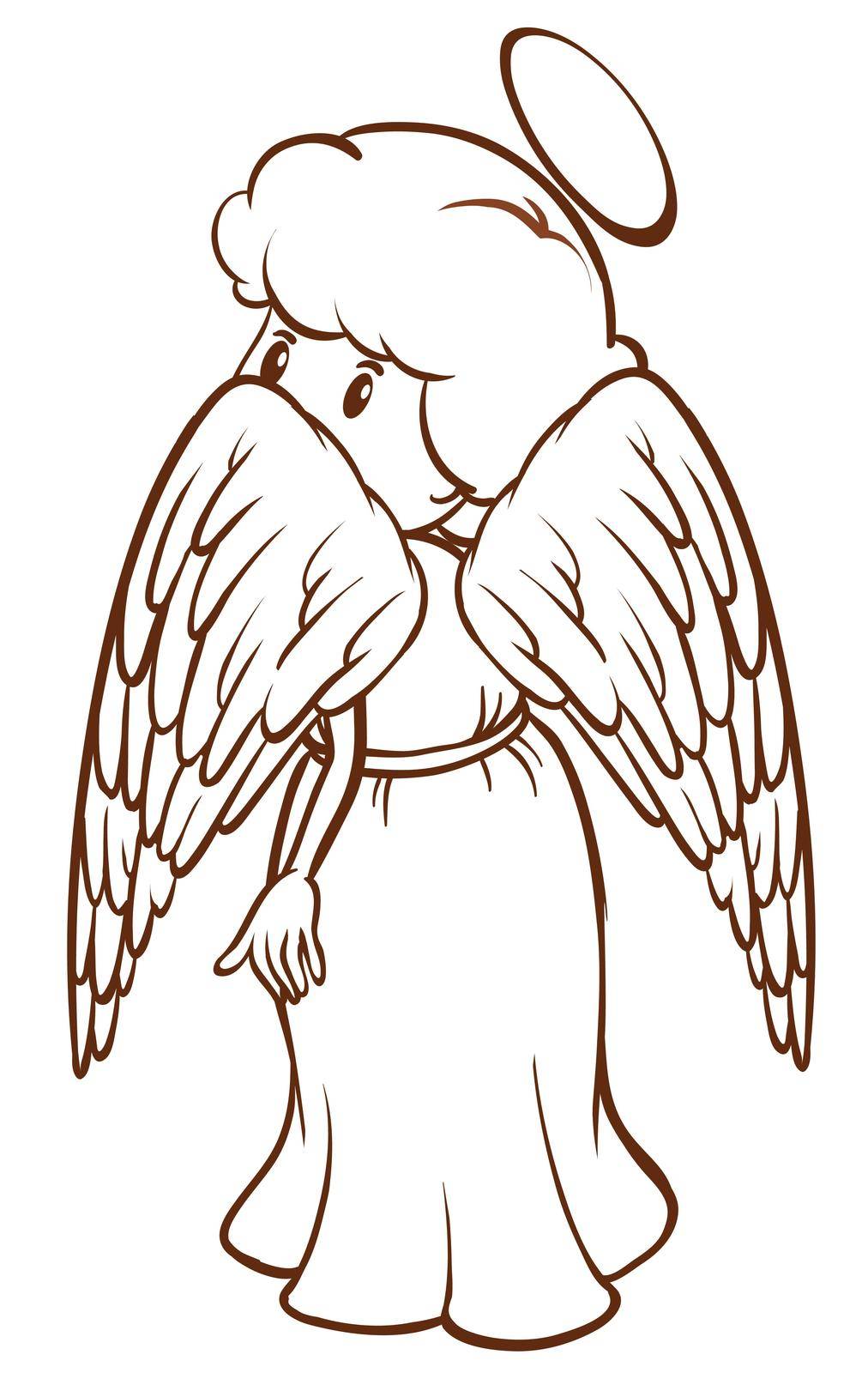 A plain sketch of an angel by iimages