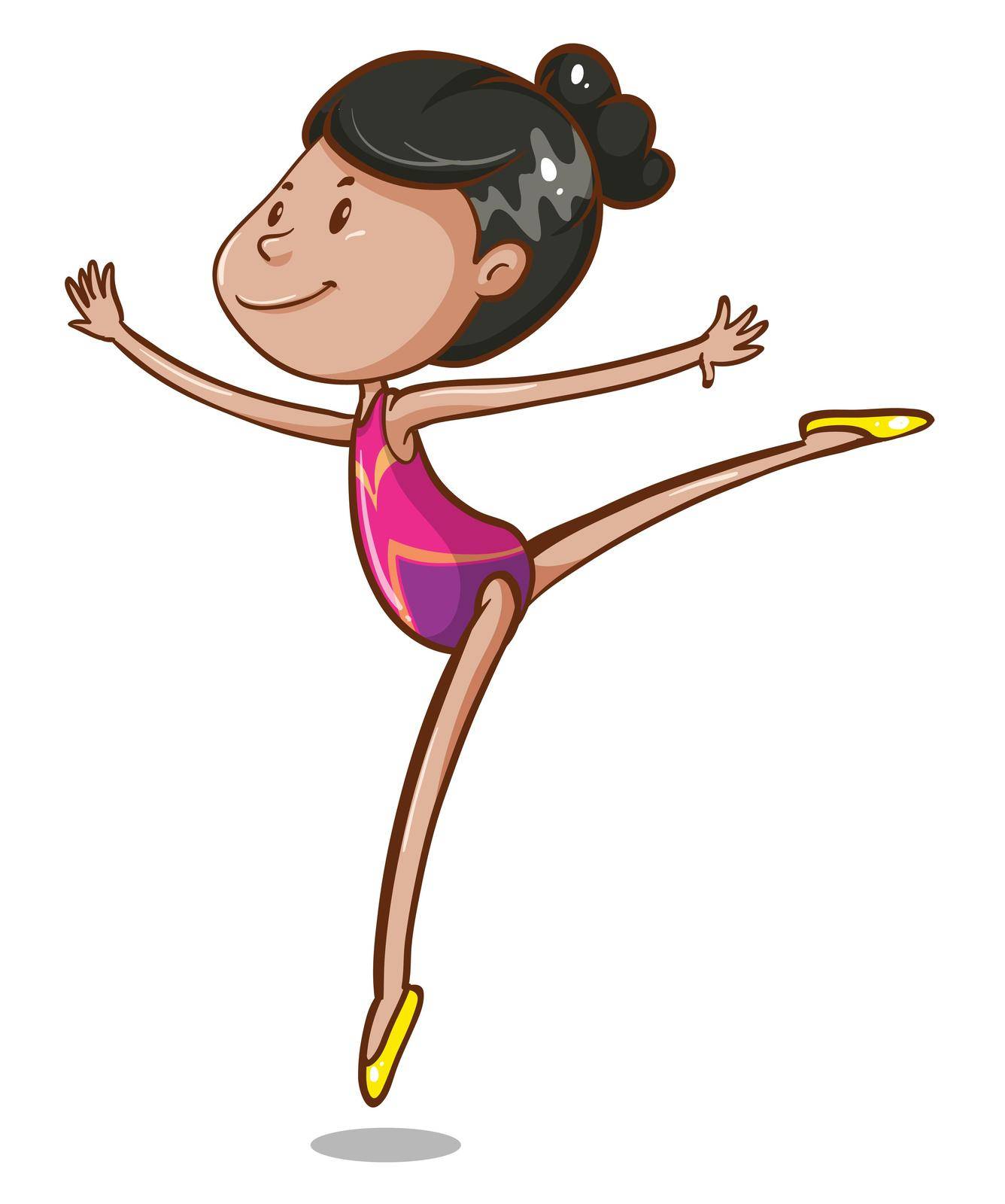 Illustration of a female gymnastic